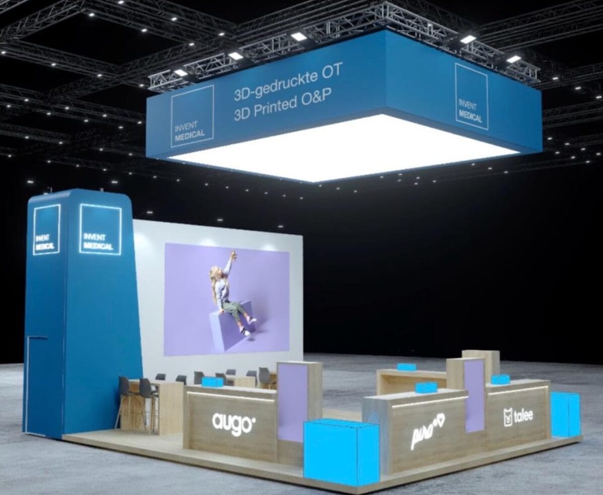 Invent Medical booth 3D preview render